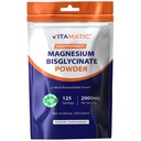 Vitamatic Magnezyum (Bisglycinate & Physics) - Destekler Kas, Ortak ve Kalp Sağlığı 250 Grams - 125 Hizmet