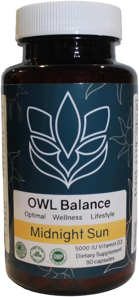 Midnight Sun D3, Genel Sağlık ve Well-Being'i desteklemek için tasarlanmış Premium Vitamin D3 Supplement.