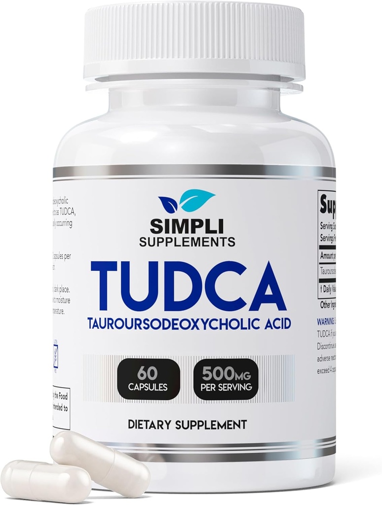 TÜDCA 500mg | 60 Capsules (30 Gün Supply) | Tauroursodeoxycholic Acid for Your Liver | Güçlü Tudca Supplement