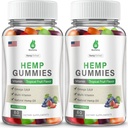 2 Packs Hemp Gummies Edibles for Sleep Pain Calm Hemp Oil Infüzyon Gummy