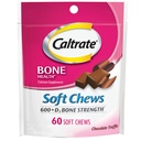 Caltrate Soft Chews 600 Plus D3 Macau Vitamin D Supplement, Chocolate Truffle - 60 Count