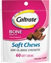 Caltrate Soft Chews 600 Plus D3 Macau Vitamin D Supplement, Chocolate Truffle - 60 Count