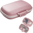 1Pack Travel Pill Organizer, 8 διαμερίσματα Φορητή θήκη χαπιών, μικρό κουτί χαπιών για Pocket Purse Φορητή ιατρική Βιταμίνη εμπορευματοκιβώτιο ροζ