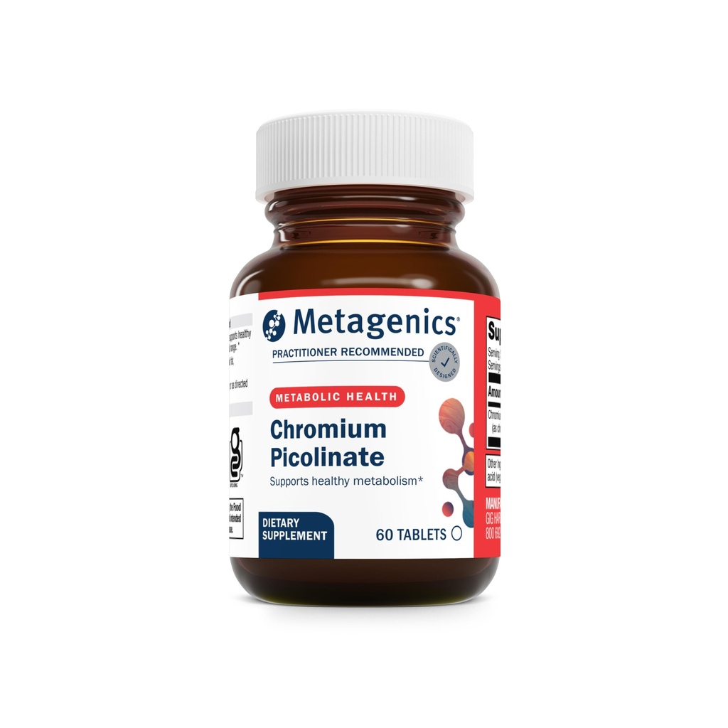 Metagenics Chromium Picolinate - Bio available Chromium for Metabolism Support* - Essential Trace Mineral - Non-GMO - Vegetarian - Gluten-Free - 60 Count
