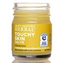 Ora's Amazing Herbal, Touchy Skin Salve, Eczema Cream Tedavisi, Çocuklar ve Yetişkinler için Anti-Itch Cream, Calendula Ointment for Natural Hassas, Fragrance Free, Kuru Skin Balm 1 oz Travel Boyut