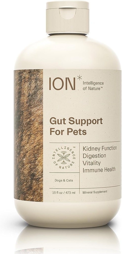 ION* Nature Gut Support for Pets - Sıvı Probiyotikler Köpekler ve Kediler için Alternatif Katlar, Puppiler, Skin & Saç Sağlığı için Etkili Sağlık - 16 fl oz (kısa 1)