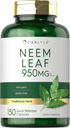 Carlyle Neem Leaf | 950 mg | 150 Toz Capsules | Non-GMO ve Gluten Free Formula | Değer Boyut | Geleneksel Herbal Supplement | Azadirachta Indica