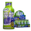 Enerji Odaklığı + Ekstra Güçlü Enerji Shot Blue Raspberry 12 Pack, 260 mg Natural Caffeine, B-Vitamins, CoQ10, Amino Asits, Focus, Verimlilik & Clarity, Zero Sugar, Gluten-Free, 1.93 fl ozz