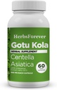 Herbsforever Gotu Kola Capsules | Centella Asiatica Herbal Supplement, 800 mg Her | 60 Veg Capsules for mental Clarity, Focus | Genel Wellness Destek