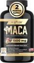 Βιολογικές κάψουλες ρίζας Maca για γυναίκες & άνδρες - Black, Red, Yellow Pervian Maca Root Extract & Black Pepper - 120 Vegan Pills - Υποστηρίζει την ενέργεια, την απόδοση & Mood 