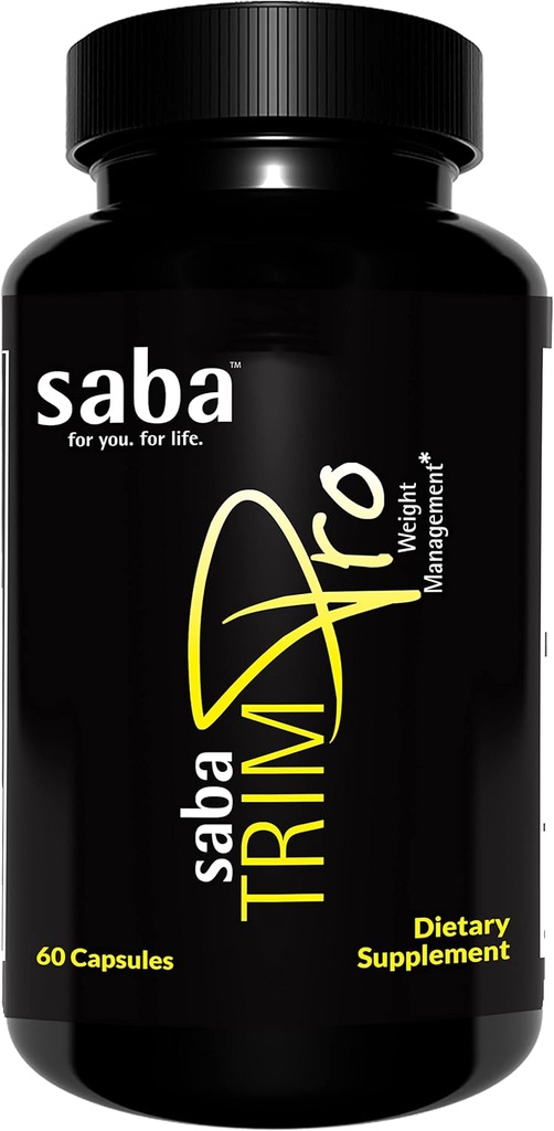 Saba TrimProTM - Termogenic Fat Burner - Kilo kaybı, Appetite Suppressant, & Energy Branson - Premium Vitaminler, Mineraller & Plant Malzemeler Malzemeler & Daha Fazla - 60 Doğal Diyet Pills
