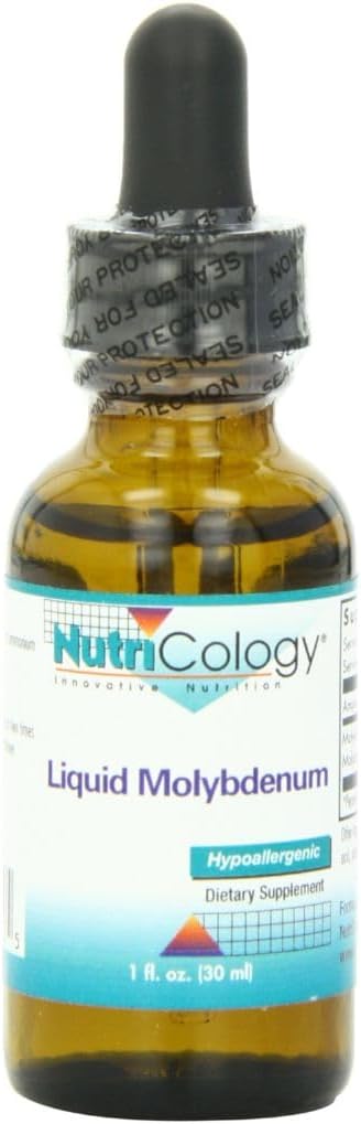 Nutricology Liquid Molybdenum Supplement - Sulfur Metabolism Desteği, 25mcg per Drop, Uric Acid, Trace Minerals, Liquid Drops - 1 Fl Oz