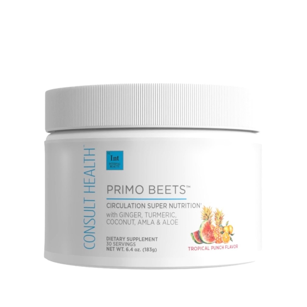 Sağlık Primo Beets - Arıt Kök Toz İçilir Elektrolytes ile Mix - Nitrates to Support Circulation - Energy Boost - Ginger & Turmeric - Erkekler & Kadınlar - Tropikal Punch Flavor - 30 Hizmetler