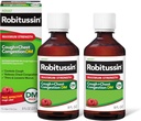Robitussin Yetişkin En Güçlü Cough Plus Chest Congestion DM Max, Cough Suppressant ve Waitorant, Raspberry Flavor, 8 Fl Oz x 2