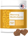 Köpekler için Reggie Morning Multivitaminler | Günlük Köpek Vitaminleri ve Immunity, Heart, Skin, Coat, Joints & Digestion | Vet-Approved, Natural Dog Supplement | 60 Soft Chews