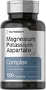 Horbäach Magnezyum P Properties Aspartate Kompleksi | 180 Capsules | Non-GMO ve Gluten Ücretsiz Formula