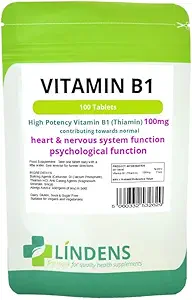 Lindens Vitamin B1 Thiamin 2Pack 200 Tablet B 1 B-1 Thiamin Natural Quality