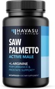 Saw Palmetto 500 mg ve L-Arginine 500 mg - Erkekler için Prostate Health and Nitrik Oksit Supplements - 60 Kont - Urinary Function Support and Endurance for Active Males - Vegan, Non-GMO, 1 Ay Supply