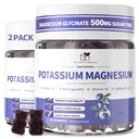 2 Pack Pyum Magnezyum Gummies, Sugar-Free P Properties Gummies with Magnezyum Glycinate 500 mg Chewable Magnezyum P Properties Supplements withuba, çinko, Leg Cramps & Muscle için Vitamin