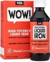 NovaFerrum Wow, 125 Yüksek Potency Liquid Iron Supplement for Yetişkinler, Iron Deficiency, 125 mg of Iron Per 5mL Dose, Vegan  Onaylandı, Gluten Ücretsiz Onaylandı, Sugar Free