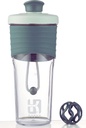 2nd Generation Shaker Şişe for Protein with Mix Ball - Workouts and Outdoor Use, 24Ounces Whey Protein Shaker with Clear ölçüm (Black Green)