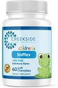 Creekside Naturals Snifflex, Παιδική Sinus & Αναπνευστική Υποστήριξη, Elderberry for Immune Health, Παιδιατρικός Formuled with NAC, Quercetin & Bromelain, Zero Sugar, Vegan, 60 Μαλακά Μασώμενα