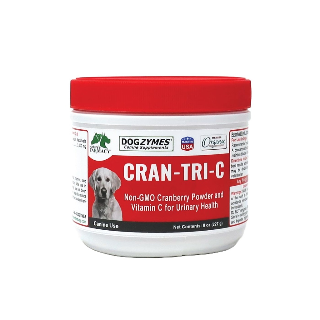 Dogzymes Cran Tri C Urinary Tract Support, Vitamin C Mix, 1418 mg per Teaspoon (8 Ounce)