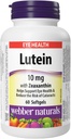 Webber Naturals Lutein with Zeaxanthin Softgel, 10 mg 60 Count