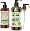Deley Naturals Άγριο Παγωμένο ιχθυέλαιο για γάτες με 2X Omega - Cat Fish Oil με υψηλότερη EPA & DHA δύναμη - Omega 3 για γάτες για χύτευση, το δέρμα, το παλτό, τις αρθρώσεις, την καρδιά και το ανοσοποιητικό σύστημα - Κατασκευασμένο στις ΗΠΑ