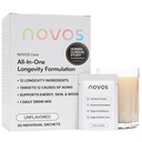 NOVOS Core Longevity Mix, Συμπλήρωμα κατά της γήρανσης, Πακέτο σκόνης ποτών Άγευστη - Υποστήριξη του δέρματος, ενέργεια, υποστήριξη Mood, Sleep and Cognition Υποστήριξη - 30 Υπηρεσίες