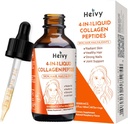 Υγρό κολλαγόνο Heivy για τις γυναίκες, Υγρή Βιοτίνη & Κολλαγόνο για Ραδιενεργό Δέρμα, Hair Growth, Ισχυρά Καρφιά, Κοινή Υποστήριξη, 20500 mcg 4-σε-1 σταγόνες κολλαγόνου, Προηγμένη Απορρόφηση, Βατόμουρο Γεύση - 2 FL OZ