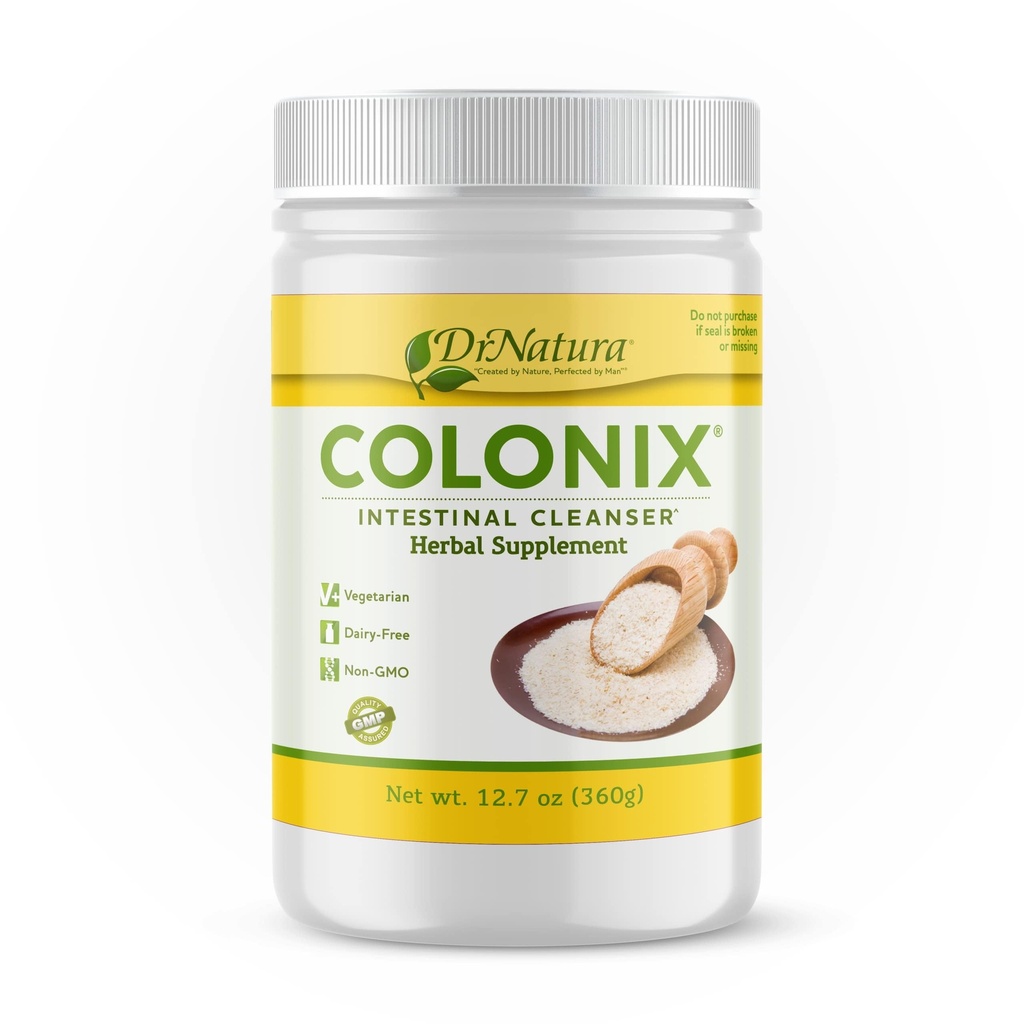 Dr.Natura Colonix Intestinal Cleanser, All-Doal Daily Fiber, Kolon Detox ve Cleanse, Sağlıklı Koloni, Intestines, Gut, 30 Day Service, 12.7 Oz.