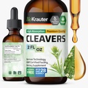 BIO KRAUTER Cleavers Tincture - Cleavers Herb Sıvı Ekstraksiyon - Doğal Detox - Alkol ve Şeker Ücretsiz - Vegan 2 Fl.Oz.