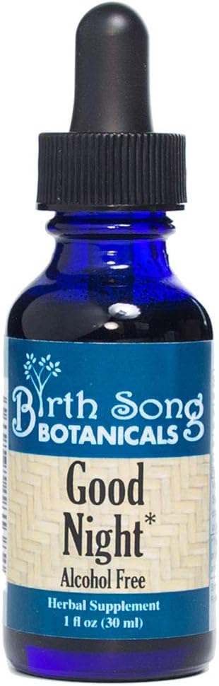 Doğum Song Botanicals Good Night Herbal Sleep Tincture with Valerian and Passionflower, Natural Sleep, Stres ve Rahatlama Destek Tamam Yetişkinler, 1oz Şişe