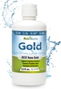 Colloidal Gold Liquid Organic Supplement by Nutrinoche - 100% Pure Nano Gold Mineral - Supports Mental Clarity, Focus & Relaxation - 32 oz Bottle - Vegan, Gluten-Free - Crystalline- 30 ppm