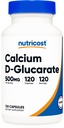 Nutricostdis D-Glucarate 500 mg, 120 Capsules - Gluten Free, Non-GMO, Vegetarian Friendly