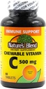 Çekilebilir Vitamin C. Büyük şekerli vitamin tadı, diş çürümesini teşvik etmez. 500 mg, 60 Tablet.
