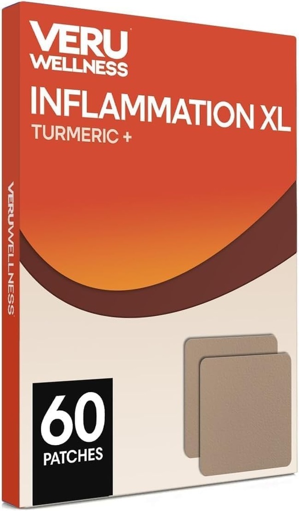 Veru Wellness Inflammation XL Turmeric Patches - Non-Ingestible Daily Complete Formula Suları, Daily Complete Formula ( 60 Day Count)
