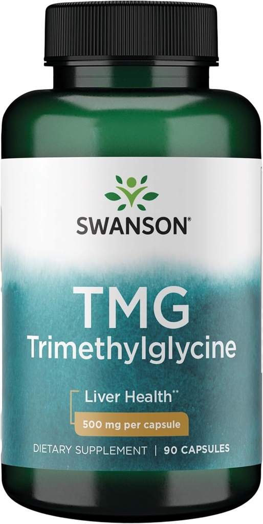 Swanson TMG Tritilglycine - Amino Asit Sağlıklı Yaşam Fonksiyonlar ve Kalp Sağlığı Desteği - (90 Capsules, 500 mg Her)