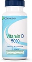 Nutragene Biosis Vitamin D 5000 - D3 5000 I Softgel Capsules for Men and Women, VIT D Supplement for Immune Support, Health Teeth & Bone Health - 90 Softgels