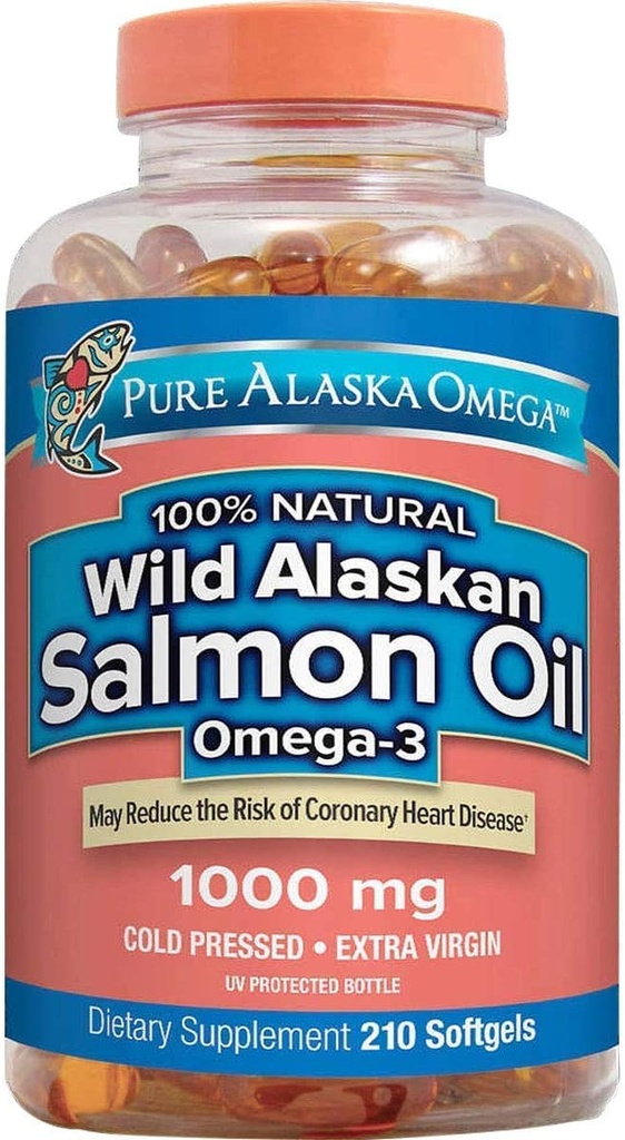 Saf Alaska Omega-3 Wild Alaskan Salmon Oil 1000mg 210 ct