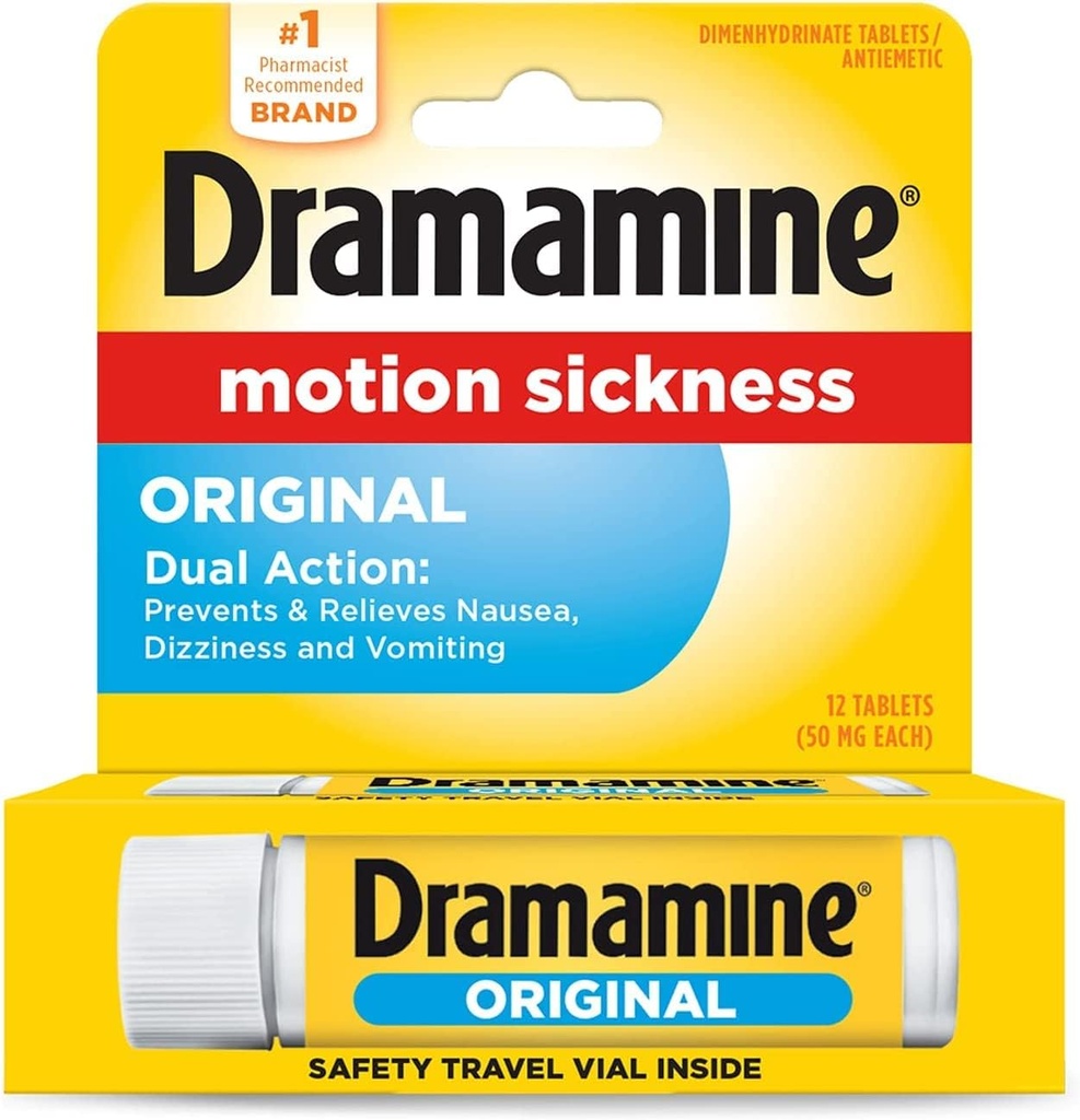 Dramamine Original Formula - 12 ct, 4 Paket