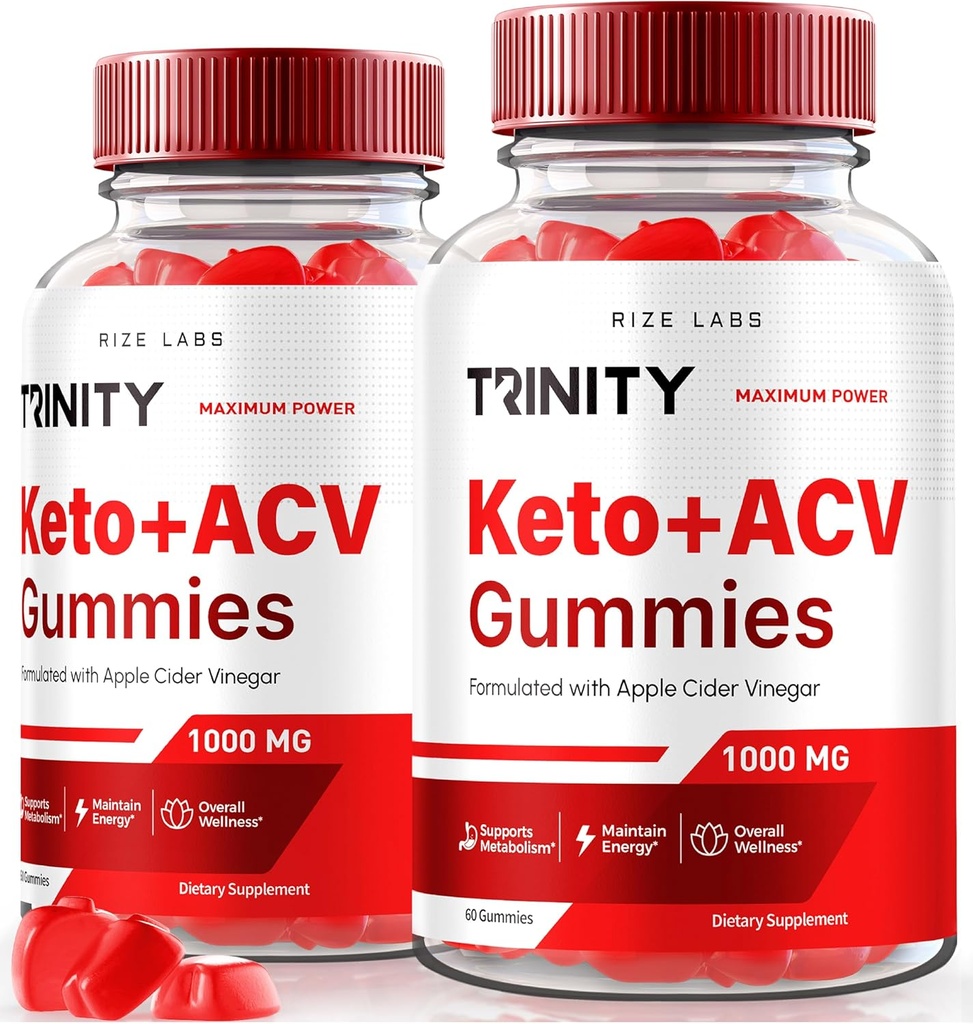 rize labs (Συσκευασία 2 Trinity Keto + ACV Gummies για Σύνθετη απώλεια βάρους, Premium Keto Plus ACV Formula, Όλα τα φυσικά συμπλήρωμα μηλίτη μήλου, Gummy 500 mg κριτική (120 Gummies)