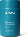 MDacne Vitaminleri ve Mineraller Skin Clearing Supplements - 30 Vegan Capsules - Destekler Topical Acne Tedavisi ve Temizliği, Calm Skin, Redness & Pore-Clogging 30 Count (Pack of 1)