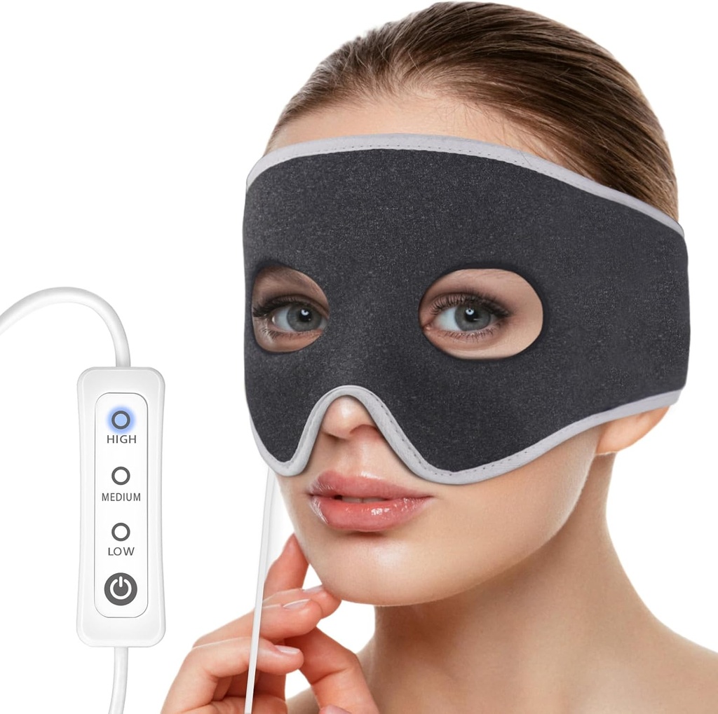 Sinus Baskı Yardımı Maske Face Isıtma Pad Relieve Sinus Ağrısı, Sinusitis Tedavisi, Headache, Nasal Congestion, 3 Heat Settings, Warm Compress Terapi, Washable (Non-Rechargeable)