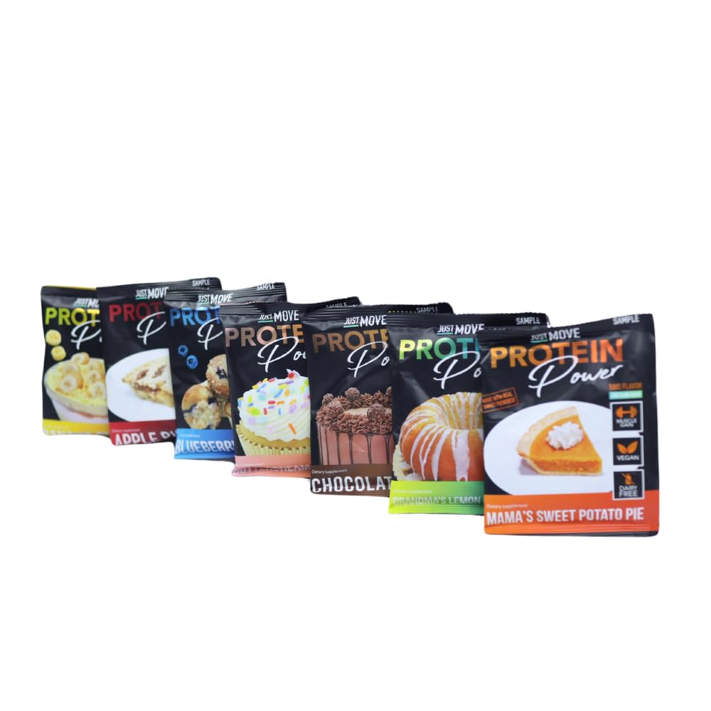 Sadece Protein Örnek Paketi Grafik'i Hareket edin - 7 Flavors