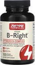Jarrow Formulas B-Right - Low-Odor Vitamin B-Complex Formula - Ενέργεια & Υποστήριξη Μεταβολισμού - Προάγει τον εγκέφαλο, την καρδιά και την καρδιαγγειακή υγεία - 100 Υπηρεσίες (Συσκευασία του 1)