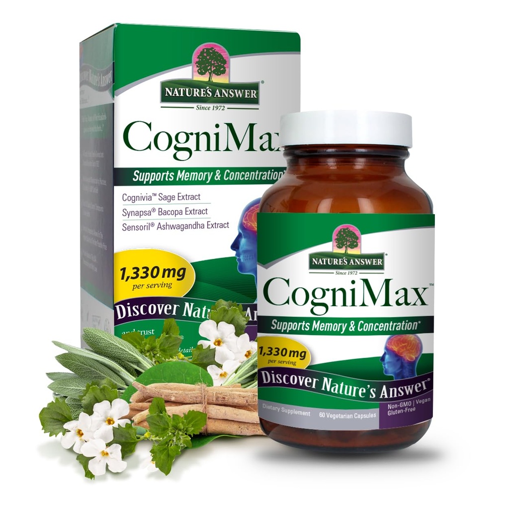 Απάντηση της φύσης CogniMax 1330mg συμπλήρωμα Blend 60-Κάψουλες 