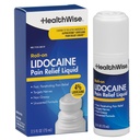 HealthWise 4% Lidoka-On | OTC Strength | Ağrı Yardımı Sıvı | 2.5 oz. 73 mL | Non-Greasy, Unscented Formula | Topical Anesthetic