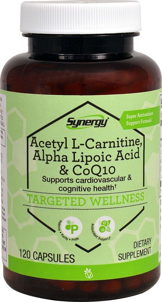 Vitacost Synergy Acetyl L-Carnitine, Alfa Lipoic Acid & CoQ10 - 120 Capsules